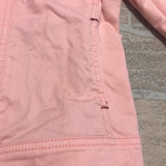 Sanctuary pink denim jacket large zipper - Picture 4 of 6